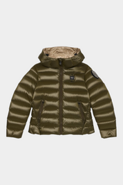 Giubbino invernale Follower SRL Blauer in nylon verde idrorepellente con cappuccio e imbottitura sostenibile