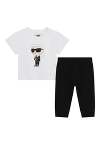 Completo Bambina Karl Lagerfeld Set t-shirt e leggings - 3 mesi