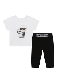 Completo Bambina Karl Lagerfeld Set t-shirt e leggings - 6 mesi