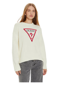 Maglione Donna Avorio Guess Jeans - L