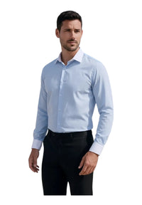 Camicia azzurro cielo comfort fit Uomo Yves Enzo Paris - L