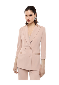 Blazer doppiopetto con maniche tre quarti Imperial Donna Rosa - L