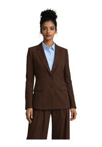 Blazer monopetto con tasche Imperial Donna Marrone - M