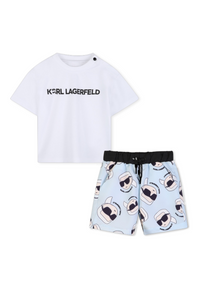 T-shirt et shorts complets Enfant Céleste Karl Lagerfeld - 2 ans