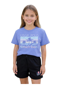 T-shirt con glitter Bambina Viola US Grand Polo - 3-4 anni