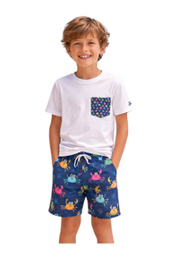 T-shirt Girocollo Bambino Polipetti Bambino Bianco MC2 Saint Barth - 4 anni
