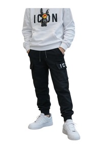 Pantalon jogger Enfant Noir Icon - 16 ans