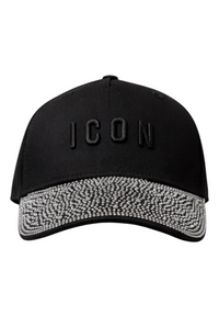 Cappello con strass Bambina Nero Icon - unica