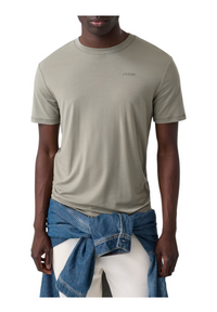 T-shirt a coste Uomo Verde Guess Activewear - L