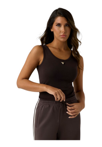 Canotta logo triangolo petto Donna Marrone Guess Activewear - M