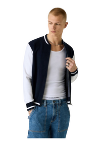 Bomber Maglione full zip Uomo Blu Guess Jeans - L