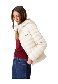Piumino leggero in nylon Donna Avorio Guess Jeans - L
