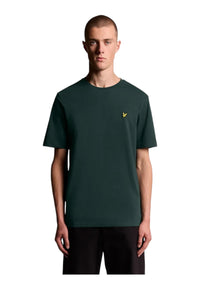 T-shirt in cotone Uomo Verde Lyle e Scott - L