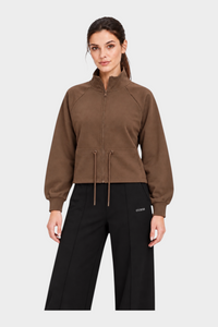 Felpa full zip Donna Marrone GUESS - S