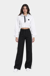 Completo coordinato crop logo iconico Donna Bianco HERO