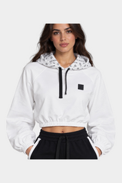 Completo coordinato crop logo iconico Donna Bianco HERO