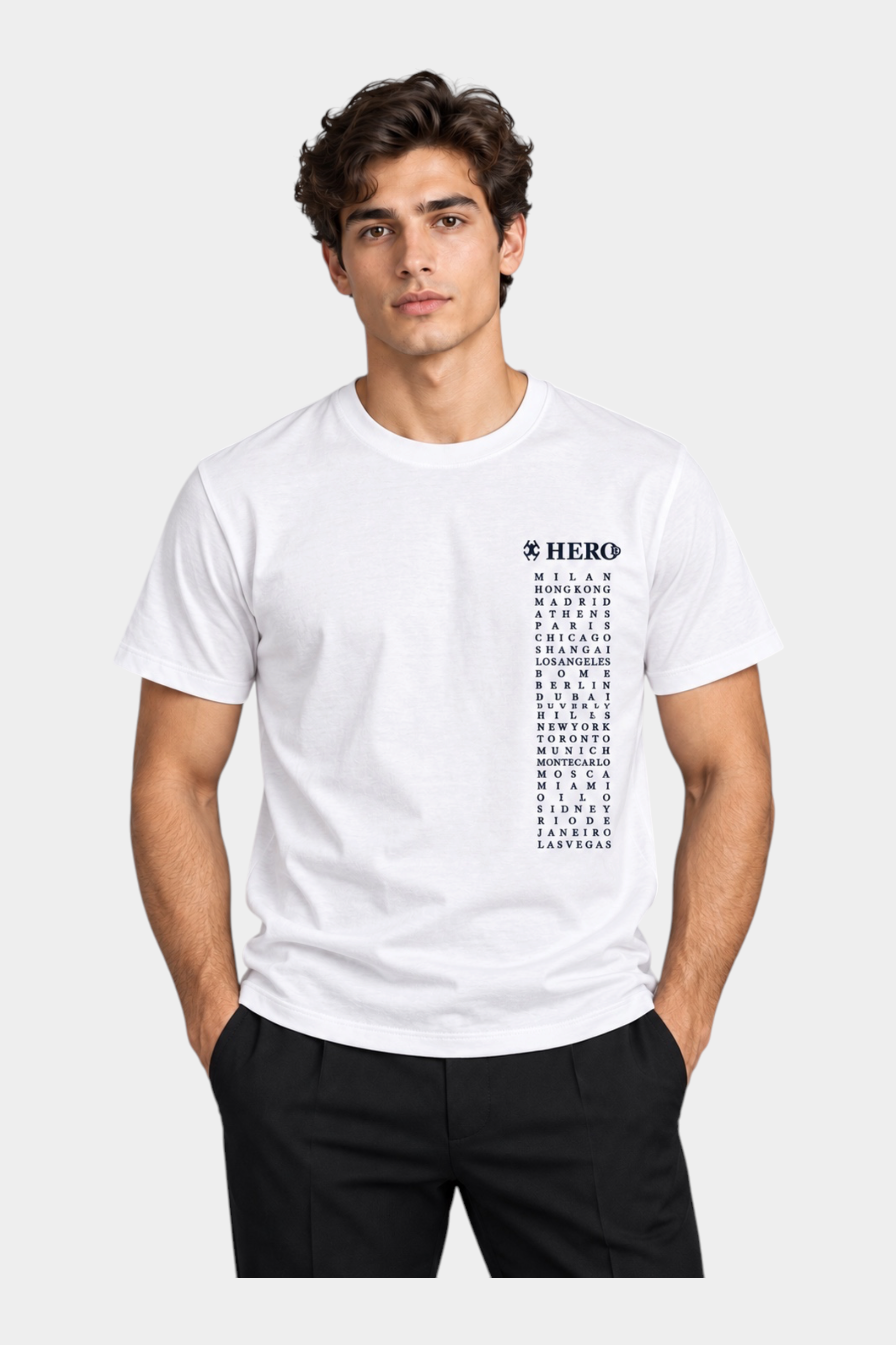 T-shirt logo iconico Uomo Bianco HERO