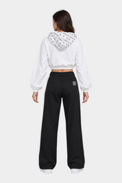 Completo coordinato crop logo iconico Donna Bianco HERO