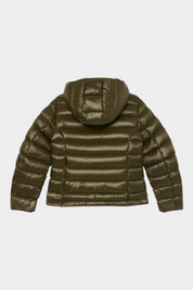 Giubbino invernale Follower SRL Blauer per bambina in nylon verde idrorepellente con cappuccio e imbottitura sostenibile