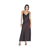 Abito lungo con spalline e pizzo scollo a v Donna Imperial - Follower SRL