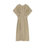 Abito lungo elegante con cintura in vita e spacco laterale Donna Imperial Imperial