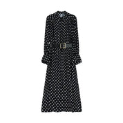 Abito midi a pois con cintura e maniche volant Donna Imperial Imperial