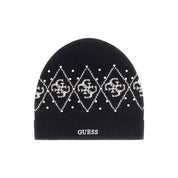 Berretto con strass donna nero guess - unica - cappelli