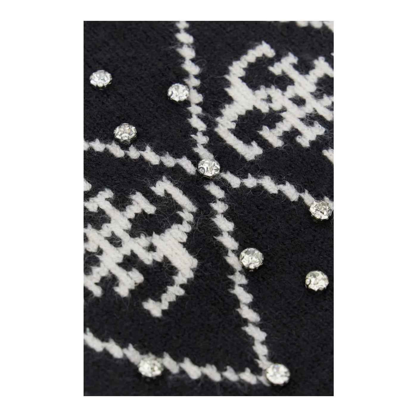 Berretto con strass donna nero guess - unica - cappelli