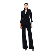 Blazer doppiopetto con maniche tre quarti donna blu imperial