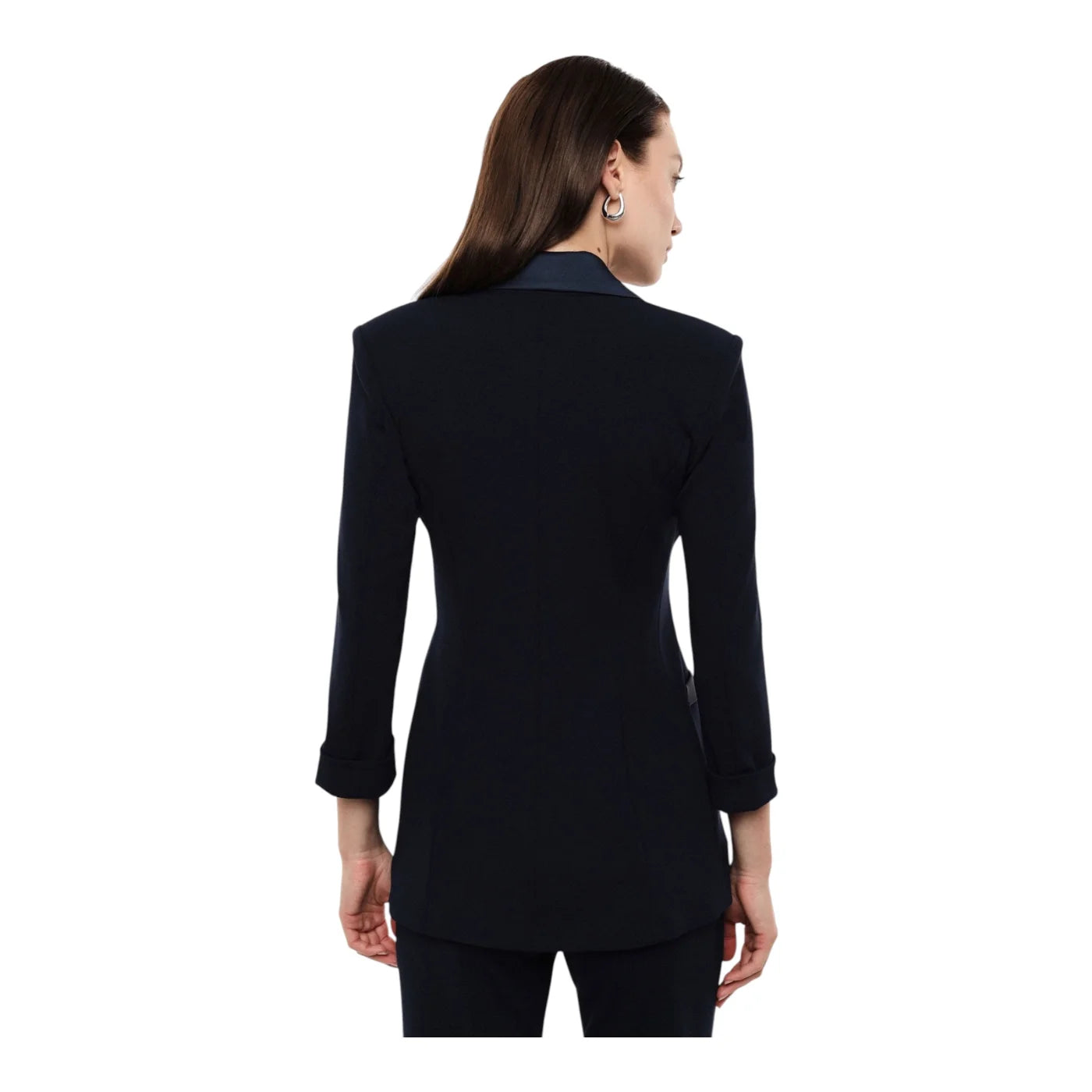 Blazer doppiopetto con maniche tre quarti donna blu imperial