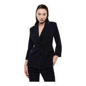 Blazer doppiopetto con maniche tre quarti donna blu imperial