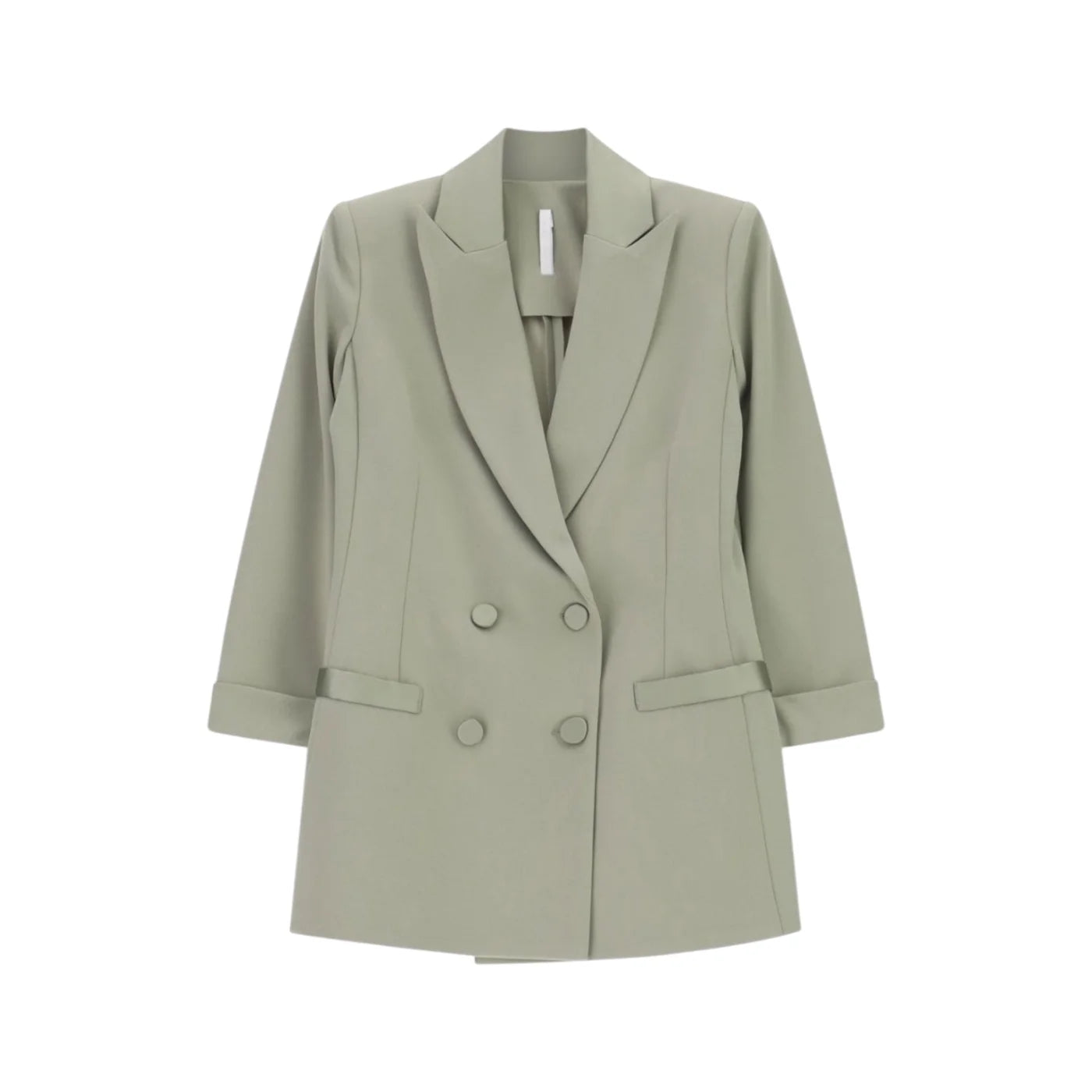 Blazer doppiopetto con maniche tre quarti donna verde imperial