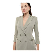 Blazer doppiopetto con maniche tre quarti donna verde imperial