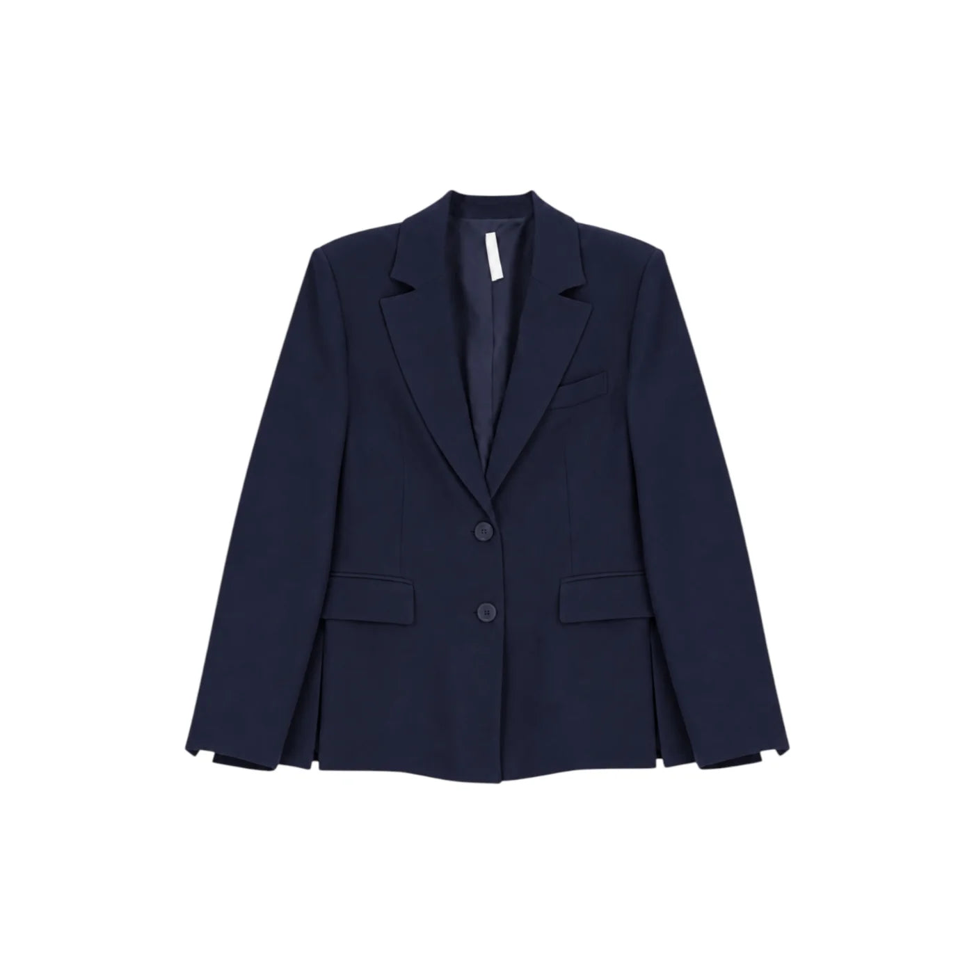Blazer monopetto con tasche a patta laterali donna blu imperial