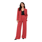 Blazer monopetto con tasche a patta laterali donna rosa imperial