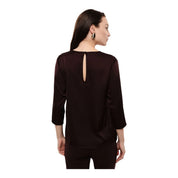 Blusa ampia con maniche tre quarti donna bordeaux imperial - camicie