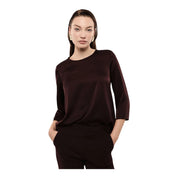 Blusa ampia con maniche tre quarti donna bordeaux imperial - camicie