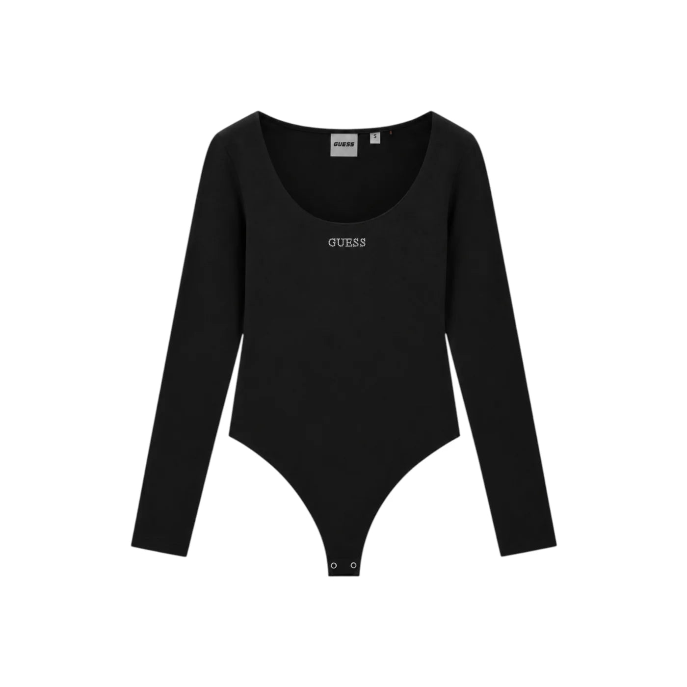 Body con logo a borchie donna nero guess