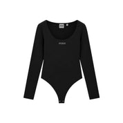 Body con logo a borchie donna nero guess