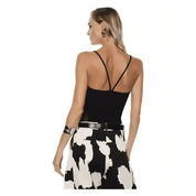 Body con spalline sottili e pannelli laterali in rete Donna Imperial - Follower SRL