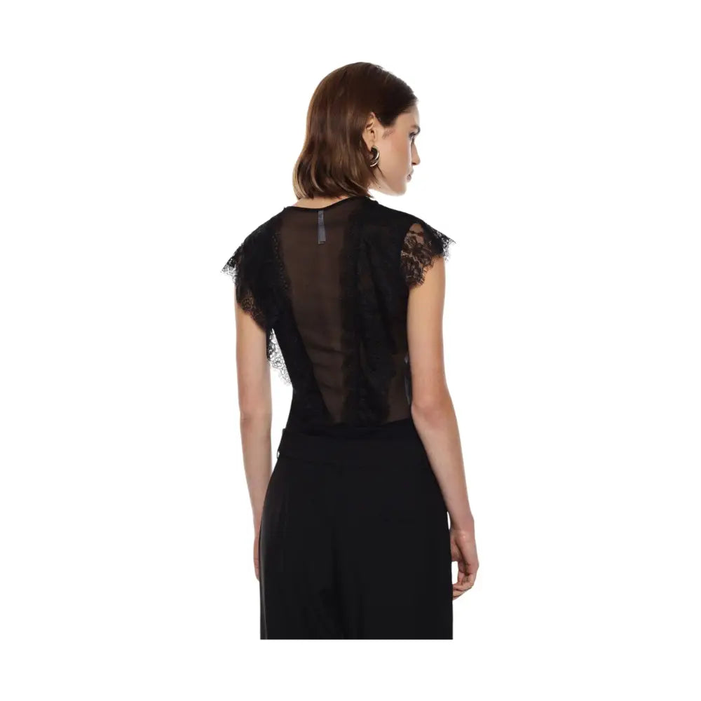 Body in tulle con inserti in pizzo e scollo tondo Donna Imperial Imperial