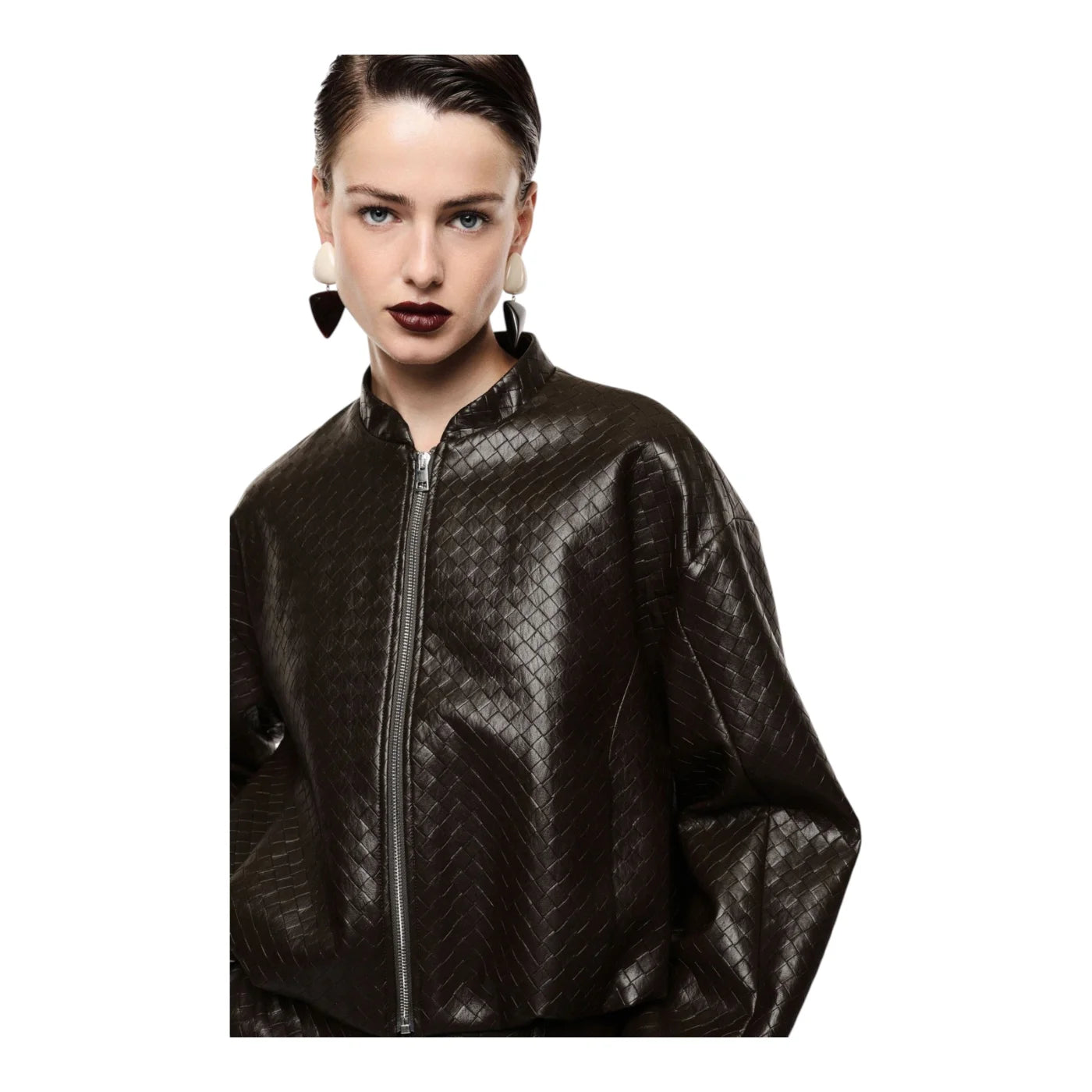 Bomber jacket corta donna marrone imperial - giacche