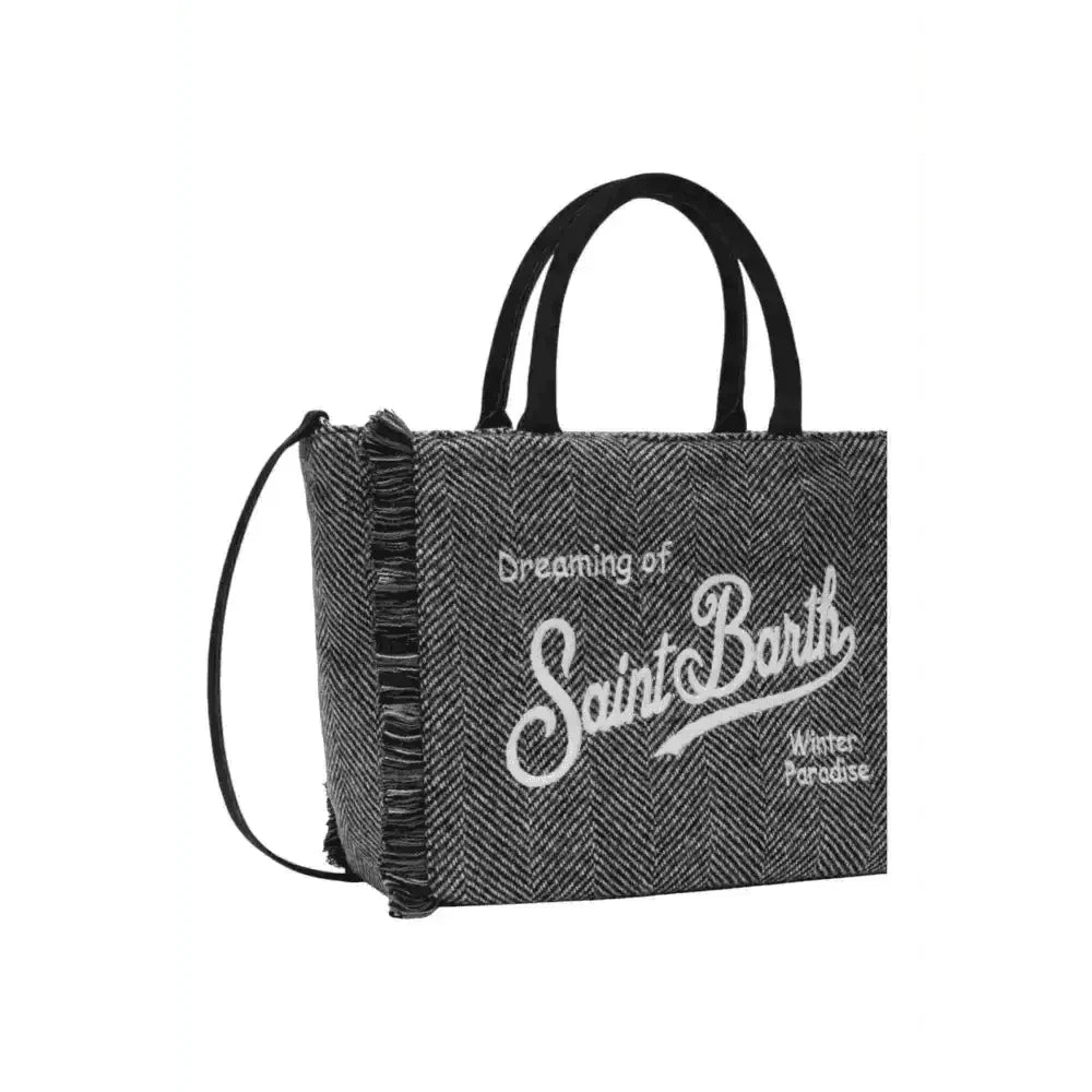 Borsa a mano colette wool in misto lana spigata Donna MC2 Saint Barth - Follower SRL