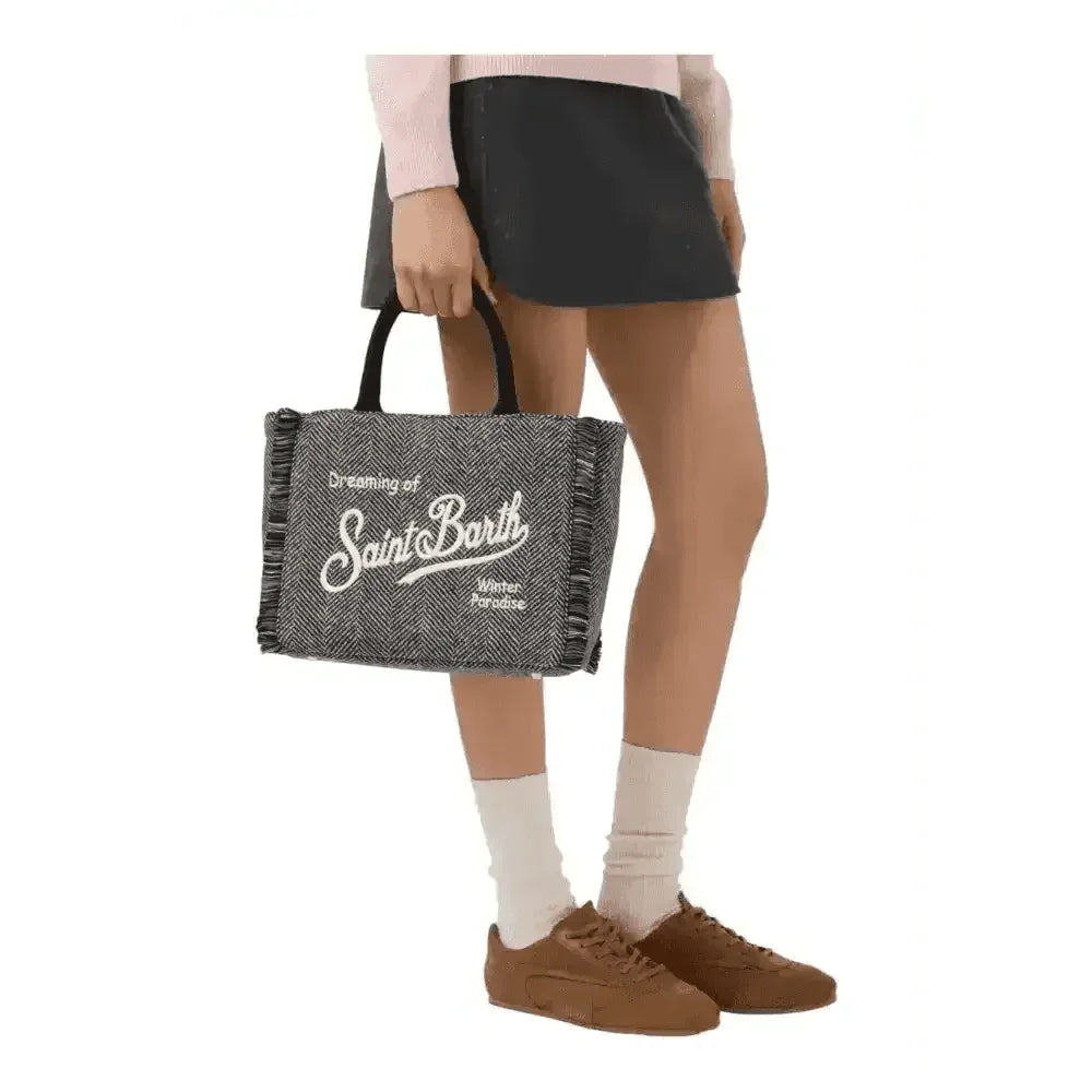 Borsa a mano colette wool in misto lana spigata Donna MC2 Saint Barth - Follower SRL