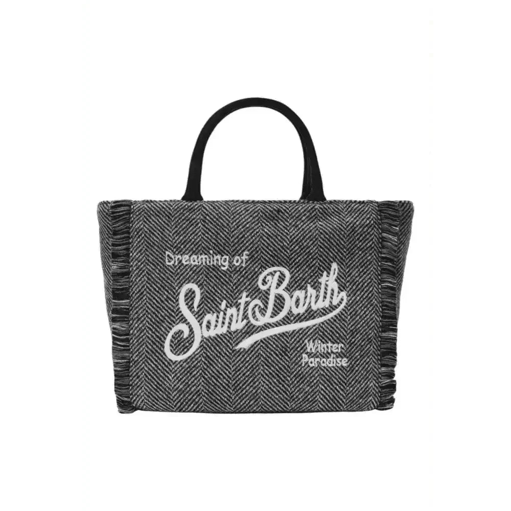 Borsa a mano colette wool in misto lana spigata Donna MC2 Saint Barth - Follower SRL