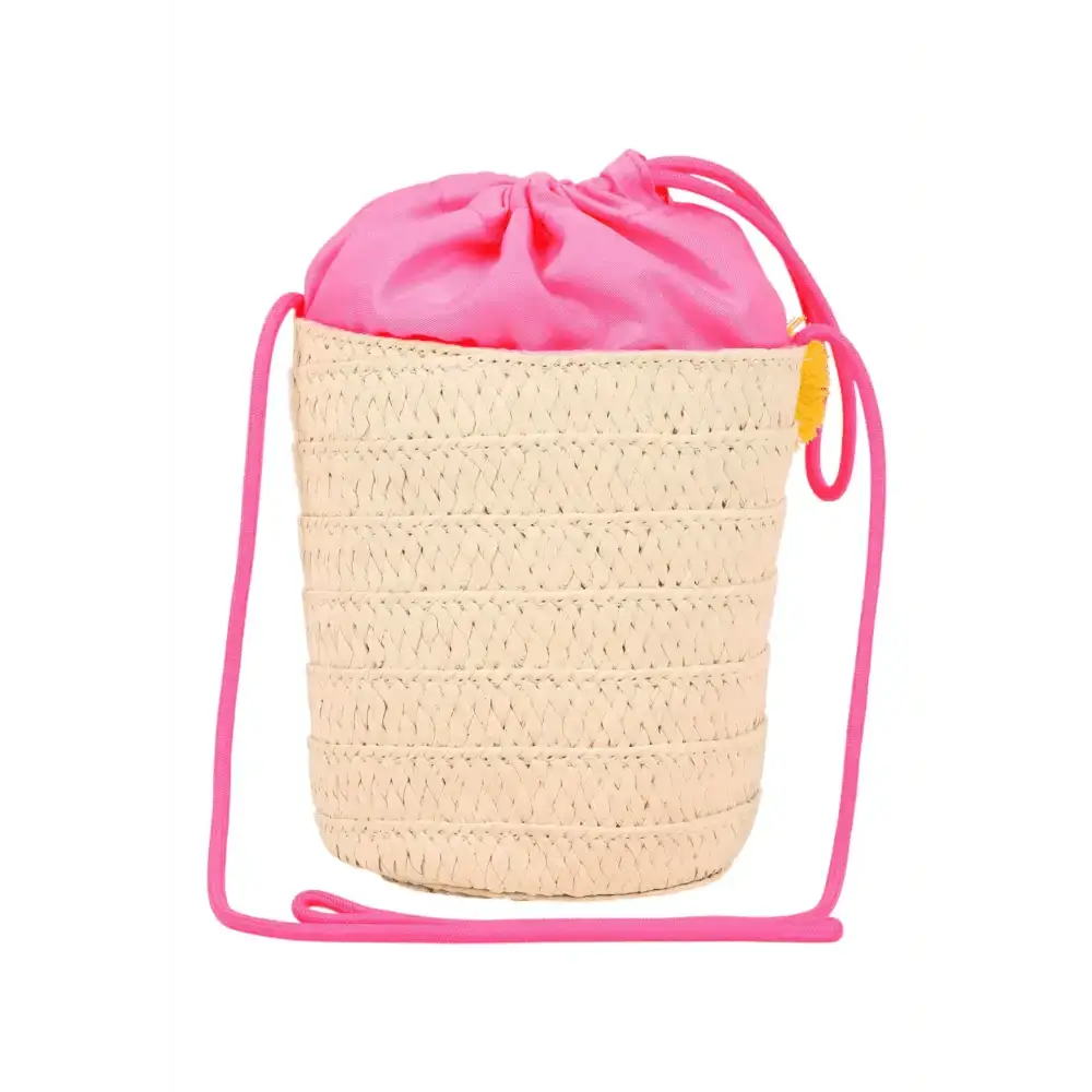 Borsa a secchio di carta intrecciata Bambina Billieblush - Follower SRL