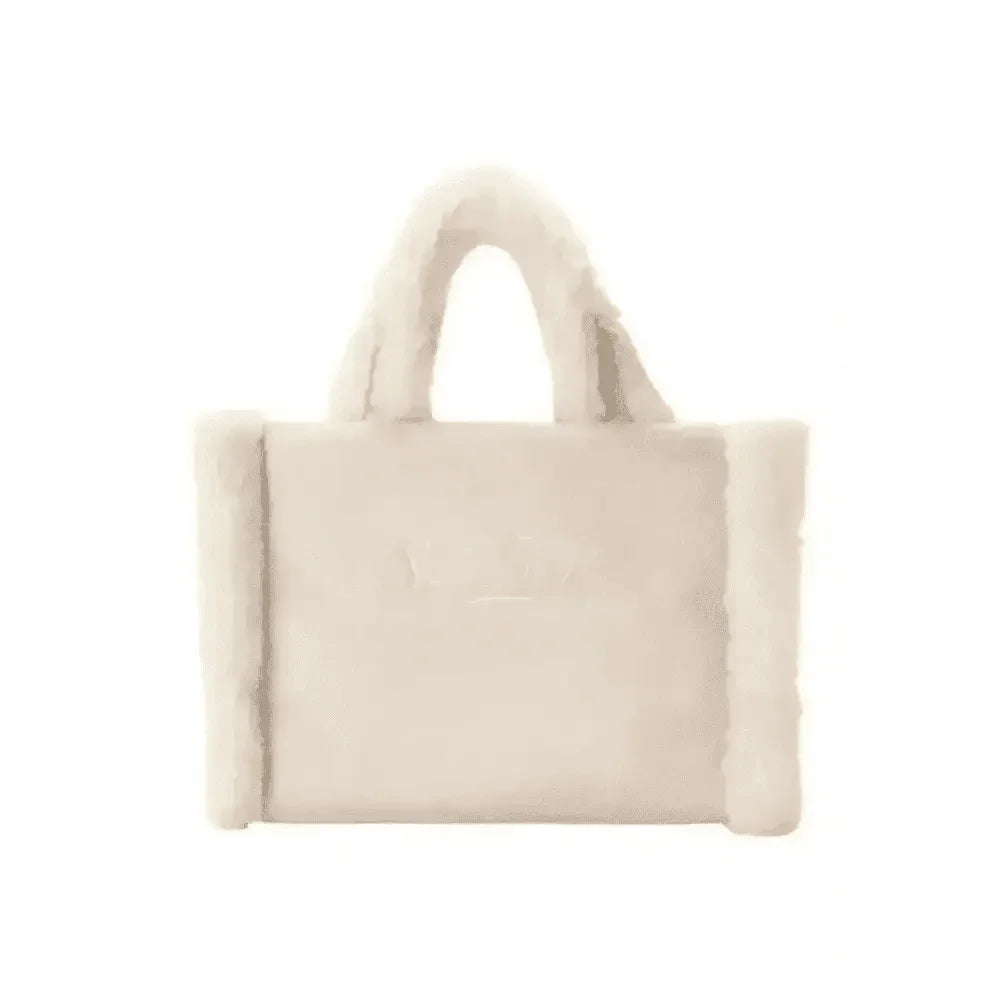 Borsa morbida a mano vanity mini shearling beige Donna MC2 Saint Barth - Follower SRL