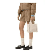 Borsa morbida a mano vanity mini shearling beige Donna MC2 Saint Barth - Follower SRL