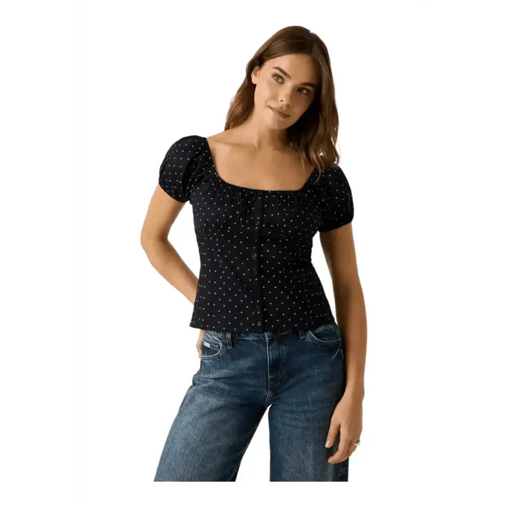 Camicetta pieghettata abbottonata Donna Guess Jeans - Follower SRL