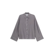 Camicia a righe regular-fit con maniche ampie donna bordeaux imperial - camicie